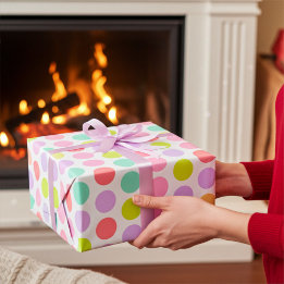 Weiches Pastell-Polka-Punkte-Muster Geschenkpapier