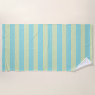 Weiches Pastell-Streifenmuster – Limettencreme & N Strandtuch