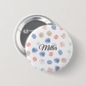 Weiches Pastell-Wildblumenmuster Button (Vorne & Hinten)