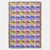 Weiches Pastellfarben-Löwenkopf-Karo-Muster-Design Decke (Vorderseite Vertikal)
