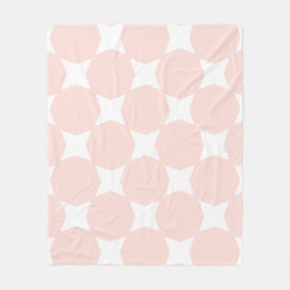 Weiches, pastellfarbenes Pink- und White-Star-Must Fleecedecke