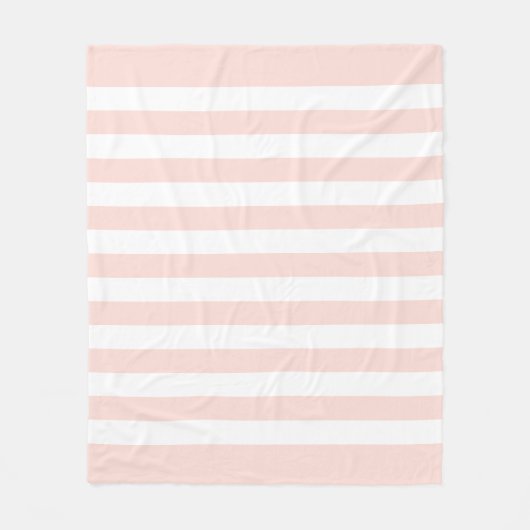 Weiches Pastellmuster Pink & White Lines Fleecedecke (Vorderseite)