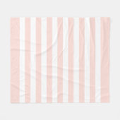 Weiches Pastellmuster Pink & White Lines Fleecedecke (Vorderseite (Horizontal))
