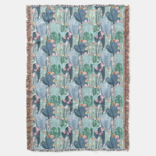 Weiches Patel Kaktus-Muster Decke