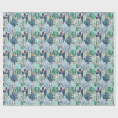Weiches Patel Kaktus-Muster des Monogramm-| Geschenkpapier (Flach)