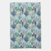 Weiches Patel Kaktus-Muster des Monogramm-| Geschirrtuch (Vertikal)