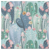 Weiches Patel Kaktus-Muster des Monogramm-| Stoff (Nahaufnahme)