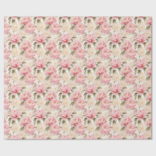 Weiches Peony Dreams Wrapping Paper Geschenkpapier (Flach)