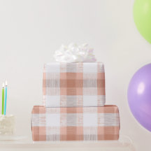 Weiches Pfirsich Weißes Licht Gingham Röte Karo Mu
