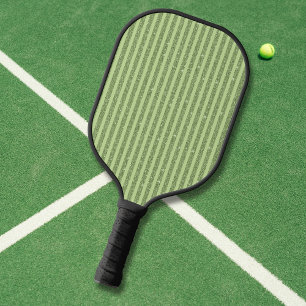 Weiches Pistazien-Glitter-Muster im minimalistisch Pickleball Schläger