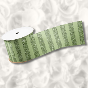 Weiches Pistazien-Glitter-Style-Mindestmuster Satinband
