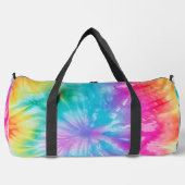 Weiches Regenbogen-Tie-Dye-Monogramm-Personalized- Duffle Bag (Vorderseite)