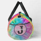 Weiches Regenbogen-Tie-Dye-Monogramm-Personalized- Duffle Bag (Rechts)