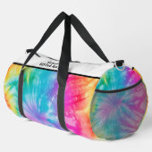 Weiches Regenbogen-Tie-Dye-Monogramm-Personalized- Duffle Bag (Rechte Ecke)