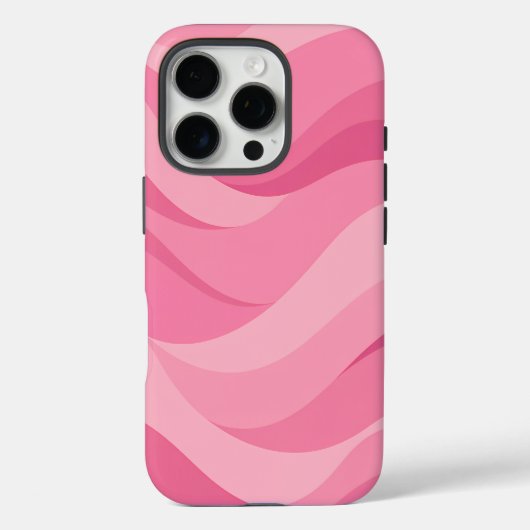 Weiches Rosa abstraktes Wellenmuster Case-Mate iPhone Hülle (Rückseite)