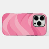 Weiches Rosa abstraktes Wellenmuster Case-Mate iPhone Hülle (Rückseite (Horizontal))