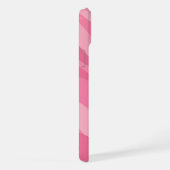 Weiches Rosa abstraktes Wellenmuster iPhone Hülle (Rechte Seite)