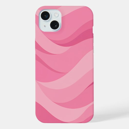 Weiches Rosa abstraktes Wellenmuster iPhone Hülle (Rückseite)