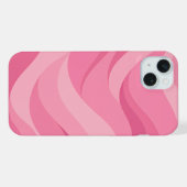 Weiches Rosa abstraktes Wellenmuster iPhone Hülle (Rückseite (Horizontal))