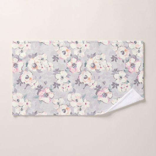 Weiches rosa Aquarell-Muster Badhandtuch Set (Handtuch)