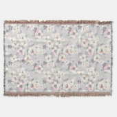 Weiches rosa Aquarell-Muster Decke (Vorderseite)
