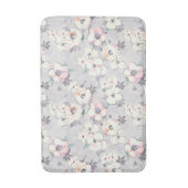 Weiches rosa Aquarell-Muster des Monogramm-| Badematte (Vorderseite Vertikal)