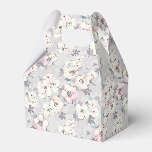 Weiches rosa Aquarell-Muster des Monogramm- Geschenkschachtel