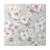 Weiches rosa Aquarell-Muster Fliese (Vorderseite)