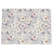 Weiches rosa Aquarell-Muster Große Geschenktüte (Vorderseite)