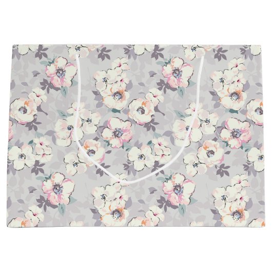 Weiches rosa Aquarell-Muster Große Geschenktüte (Vorderseite)