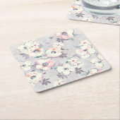 Weiches rosa Aquarell-Muster Rechteckiger Pappuntersetzer (angewinkelt)