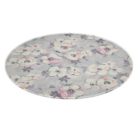 Weiches rosa Aquarell-Muster Schneidebrett (Ecke)