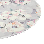 Weiches rosa Aquarell-Muster Schneidebrett (Ecke)