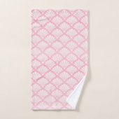 Weiches rosa Art Deco Badetuch-Set Badhandtuch Set (Handtuch)