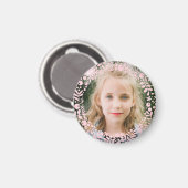 Weiches Rosa-Beeren-Rahmenfoto Magnet (Vorderseite/Rückseite)