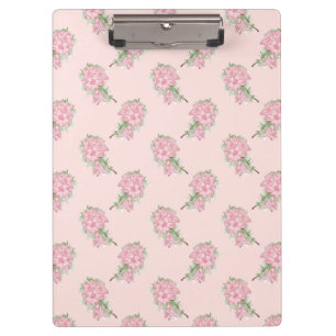 Weiches Rosa Blumenmuster Romantische Blume Klemmbrett