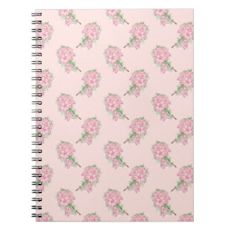 Weiches Rosa Blumenmuster | Romantische Blume Notizblock