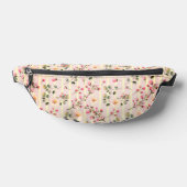 Weiches rosa Blumenstreifenmuster Bauchtasche (Ablage )