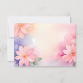 Weiches rosa florales Rahmen-Wasserfarben-Rand Einladung