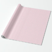 Weiches rosa Gingham-Geschenkpapier Geschenkpapier (Ungerollt)