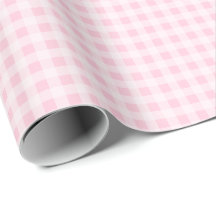 Weiches rosa Gingham-Geschenkpapier