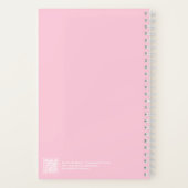 Weiches Rosa Gingham Transparenter Rahmen Notizblock (Rückseite)