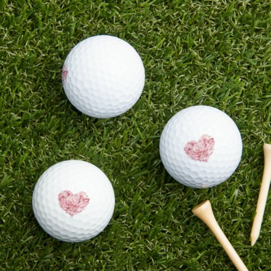 Weiches rosa Herz Blumen Golfball (Insitu Gras)