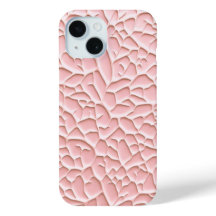 Weiches rosa iPhone-Case mit texturierter Relief-O