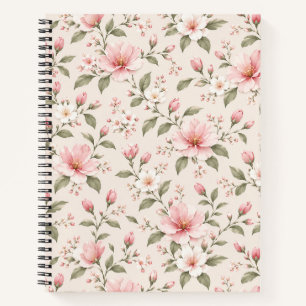 Weiches rosa Kirschblüten-Blumenmuster nahtlos Notizblock
