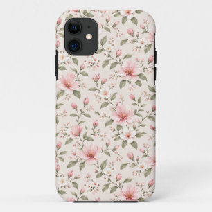 Weiches Rosa Kirschblüten Florales Nahtloses Muste Case-Mate iPhone Hülle