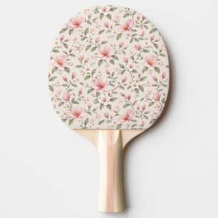 Weiches Rosa Kirschblüten Florales Nahtloses Muste Tischtennis Schläger