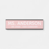 Weiches rosa Klassenzimmertür-Schild Türschild (Vorderseite )