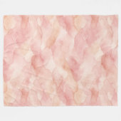 Weiches Rosa modernes abstraktes Designmuster Fleecedecke (Vorderseite (Horizontal))