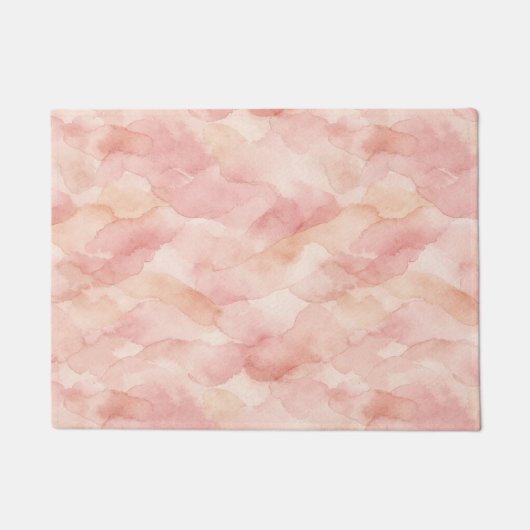 Weiches rosa modernes abstraktes Designmuster Fußmatte (Vorderseite)